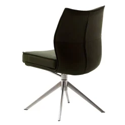 Küchenstuhl aus Leder und Edelstahl - Simael (2er Set)^Wohnen Online