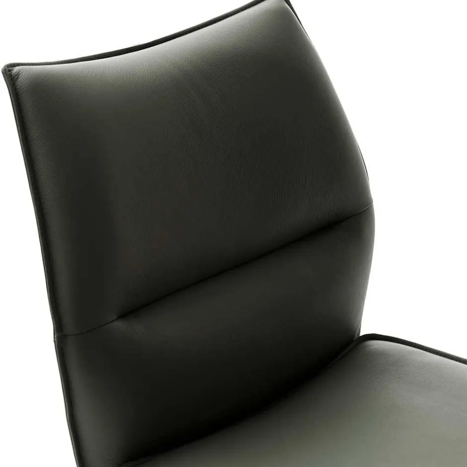 Küchenstuhl aus Leder und Edelstahl - Simael (2er Set)^Wohnen Online