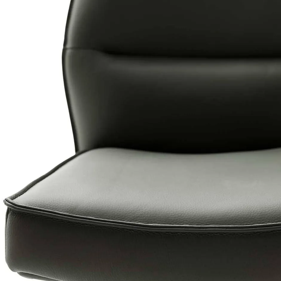 Küchenstuhl aus Leder und Edelstahl - Simael (2er Set)^Wohnen Online