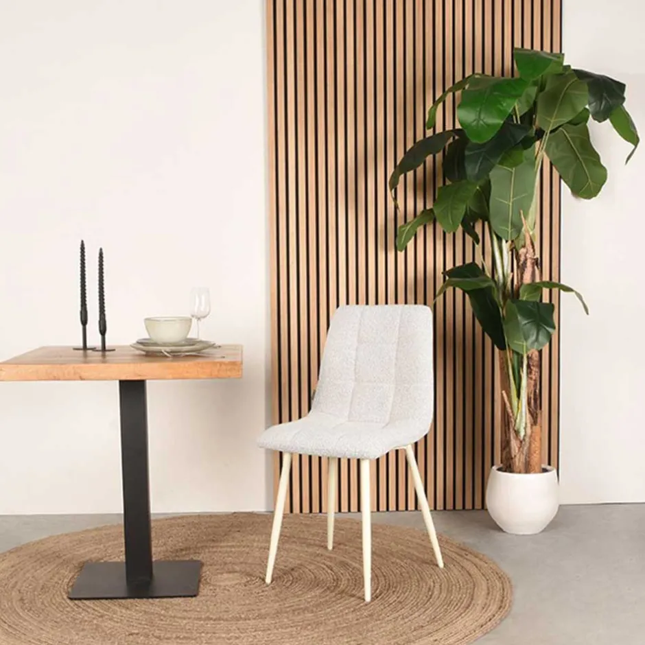 Wohnen Küchenstuhl in Champagner und Weiß - Shake