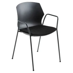 Küchenstuhl mit Armlehnen in Schwarz - Hilary^Wohnen Best