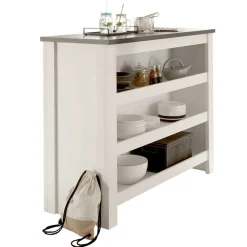 Küchentheke in Weiß und Anthrazit - Eture^Wohnen Hot