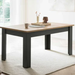 Wohnen Küchentisch in Wildeiche & Anthrazit - Lionel