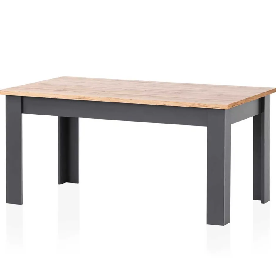 Wohnen Küchentisch in Wildeiche & Anthrazit - Lionel