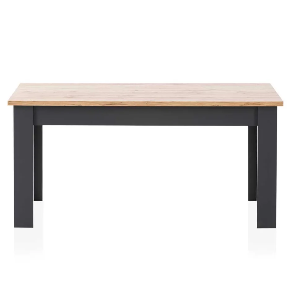 Wohnen Küchentisch in Wildeiche & Anthrazit - Lionel