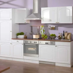 Wohnen Küchenzeile Lore in Weiß Hochglanz (sechsteilig)