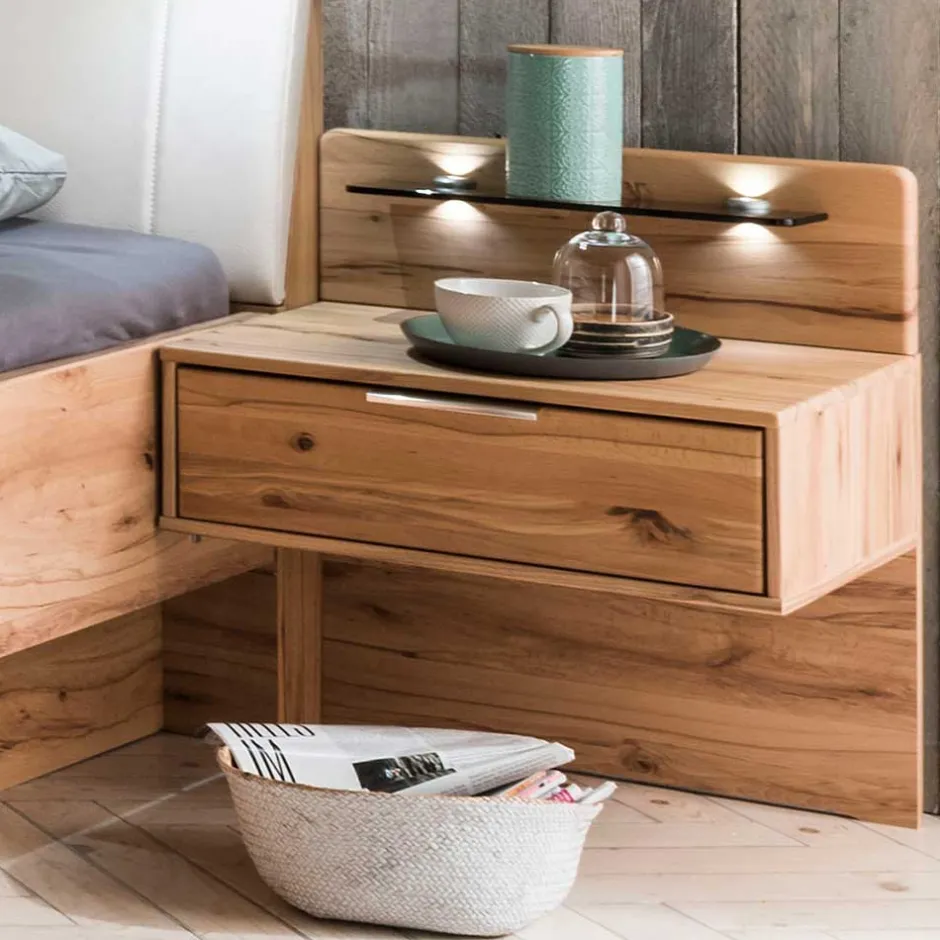 Kernbuche Bett & Nachtkommoden - Krofun (dreiteilig)^Wohnen