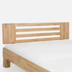 Wohnen Kernbuche Bett Issiaco und zwei Nachtschränke (dreiteilig)