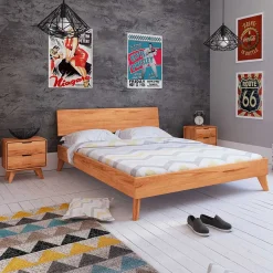 Kernbuche Ehebett in Unterlänge - Junola I (dreiteilig)^Wohnen Hot