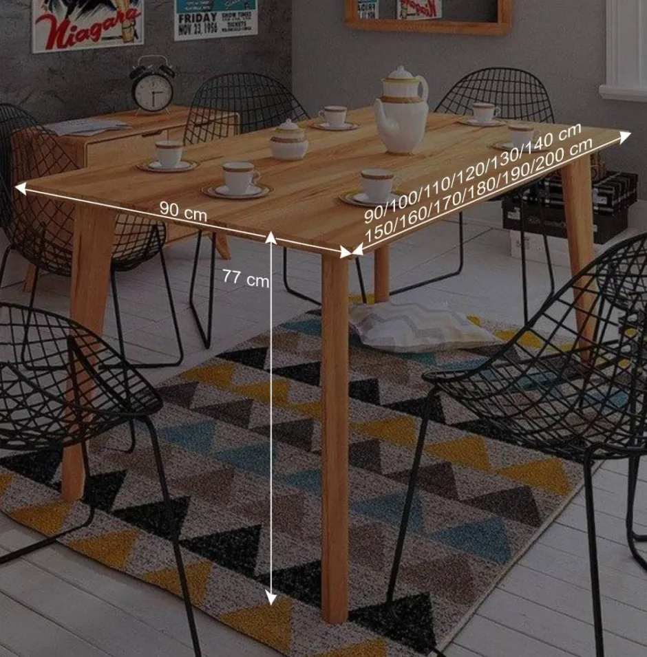 Kernbuche Holztisch mit 90 cm Breite - Junola^Wohnen Sale