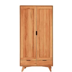 Kernbuche Kleiderschrank mit 2 Türen - Junola^Wohnen Discount