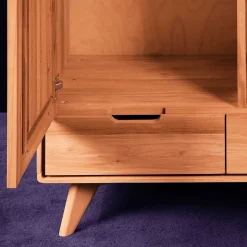 Kernbuche Kleiderschrank mit 2 Türen - Junola^Wohnen Discount