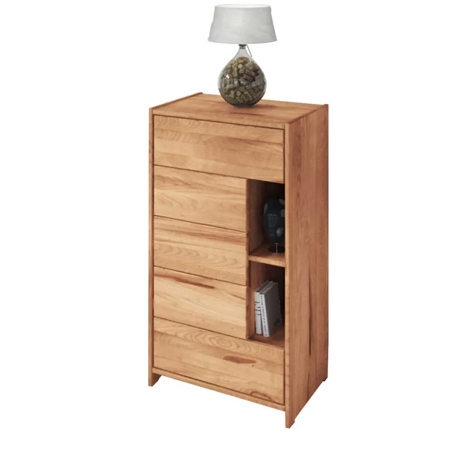 Wohnen Kernbuche Kommode Salomonia mit offenen Fächern