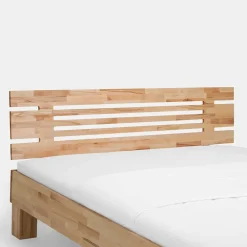 Wohnen Kernbuche Massivholzbett Bevallia mit Nachttisch (zweiteilig)