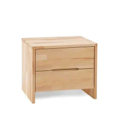 Wohnen Kernbuche Massivholzbett Bevallia mit Nachttisch (zweiteilig)