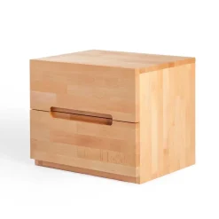 Kernbuche Nachtkommode Leoda mit 2 Soft Close Schubladen^Wohnen Best