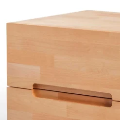Kernbuche Nachtkommode Leoda mit 2 Soft Close Schubladen^Wohnen Best