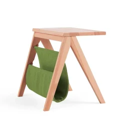 Kernbuche Nachttisch Rivaso mit Stofftasche in Grün^Wohnen Outlet