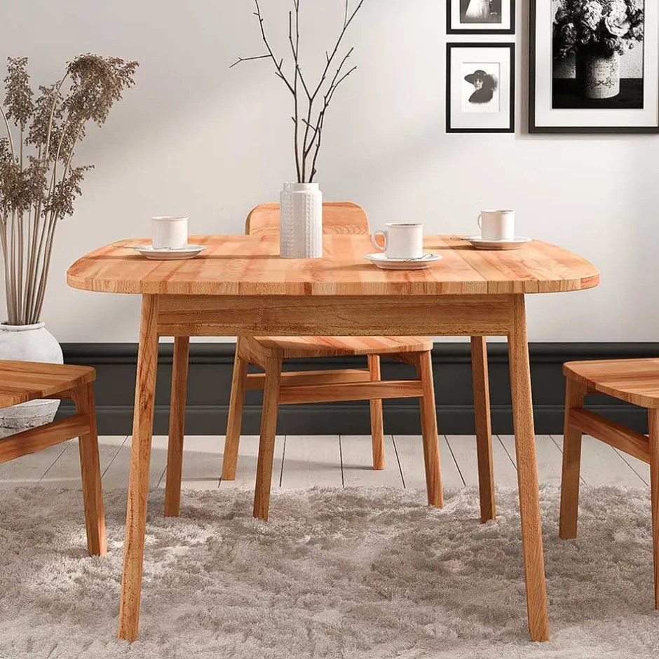 Wohnen Kernbuche Tisch mit 100 cm Tiefe - Lana