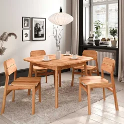 Wohnen Kernbuche Tisch mit 100 cm Tiefe - Lana