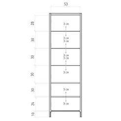 Kernbuche Vitrine in modern-elegantem Look - Lana^Wohnen Discount