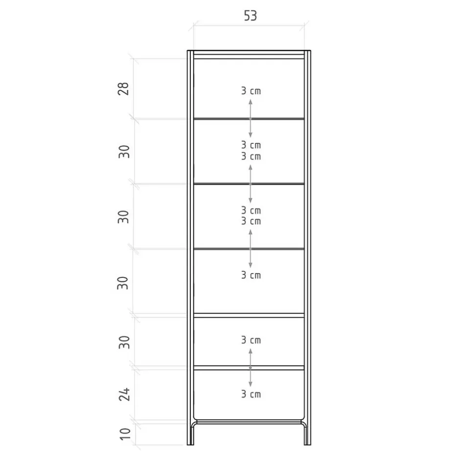 Kernbuche Vitrine in modern-elegantem Look - Lana^Wohnen Discount