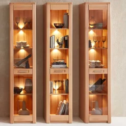 Kernbuche Vitrine mit einer Tür - Amyonta^Wohnen Online