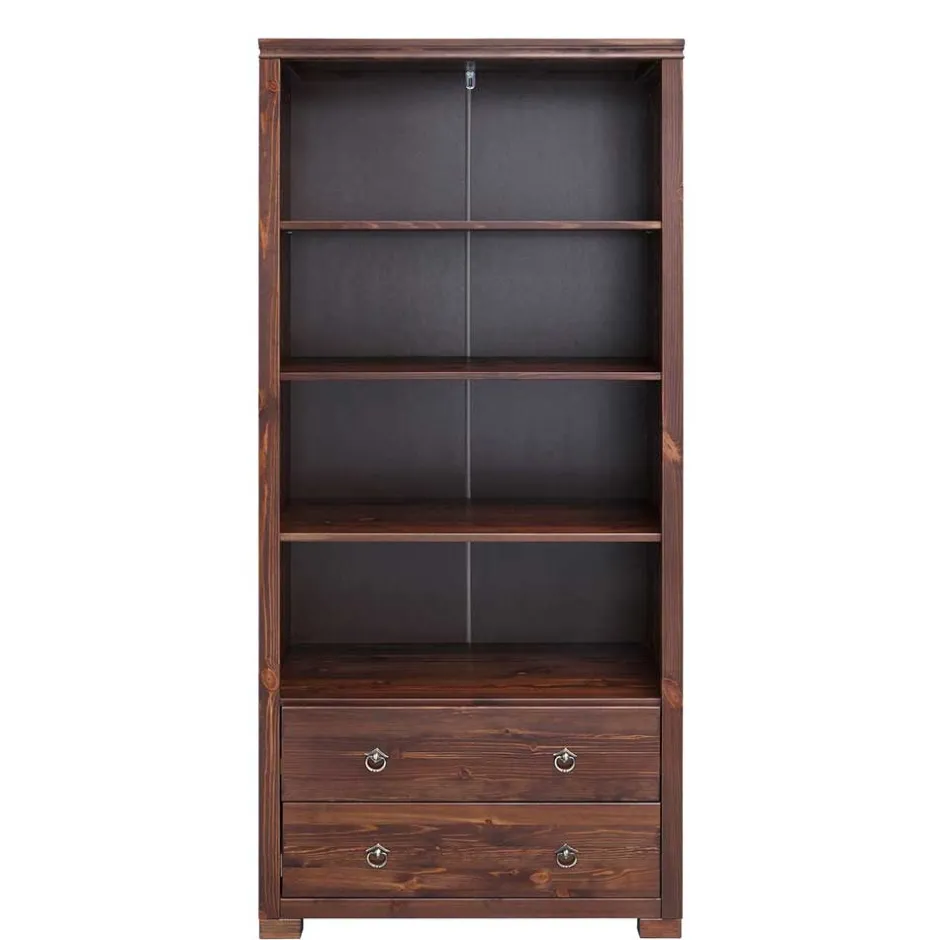 Kiefer Holzregal in Dunkelbraun lackiert - Luvin^Wohnen