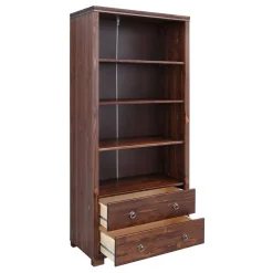 Kiefer Holzregal in Dunkelbraun lackiert - Luvin^Wohnen