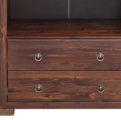 Kiefer Holzregal in Dunkelbraun lackiert - Luvin^Wohnen