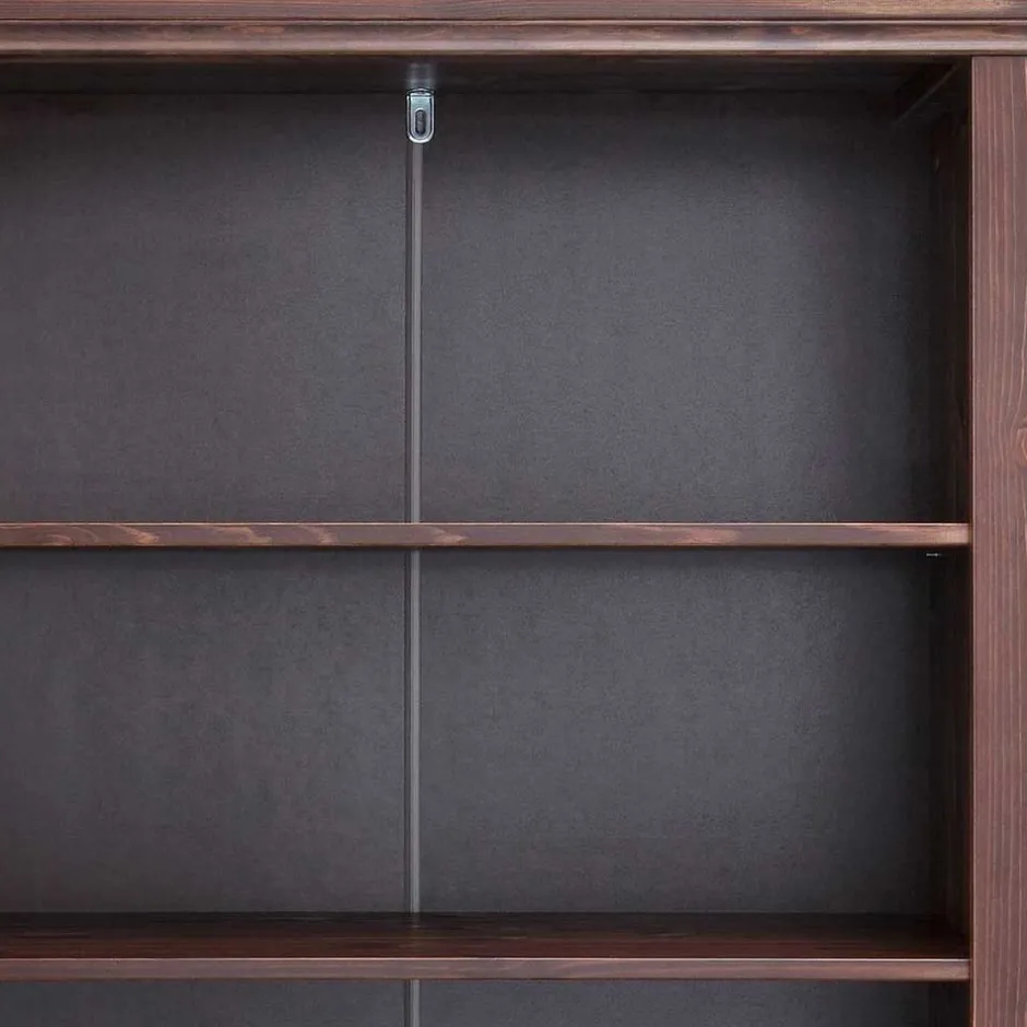 Kiefer Holzregal in Dunkelbraun lackiert - Luvin^Wohnen