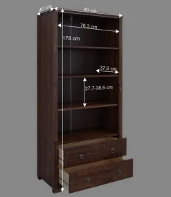 Kiefer Holzregal in Dunkelbraun lackiert - Luvin^Wohnen