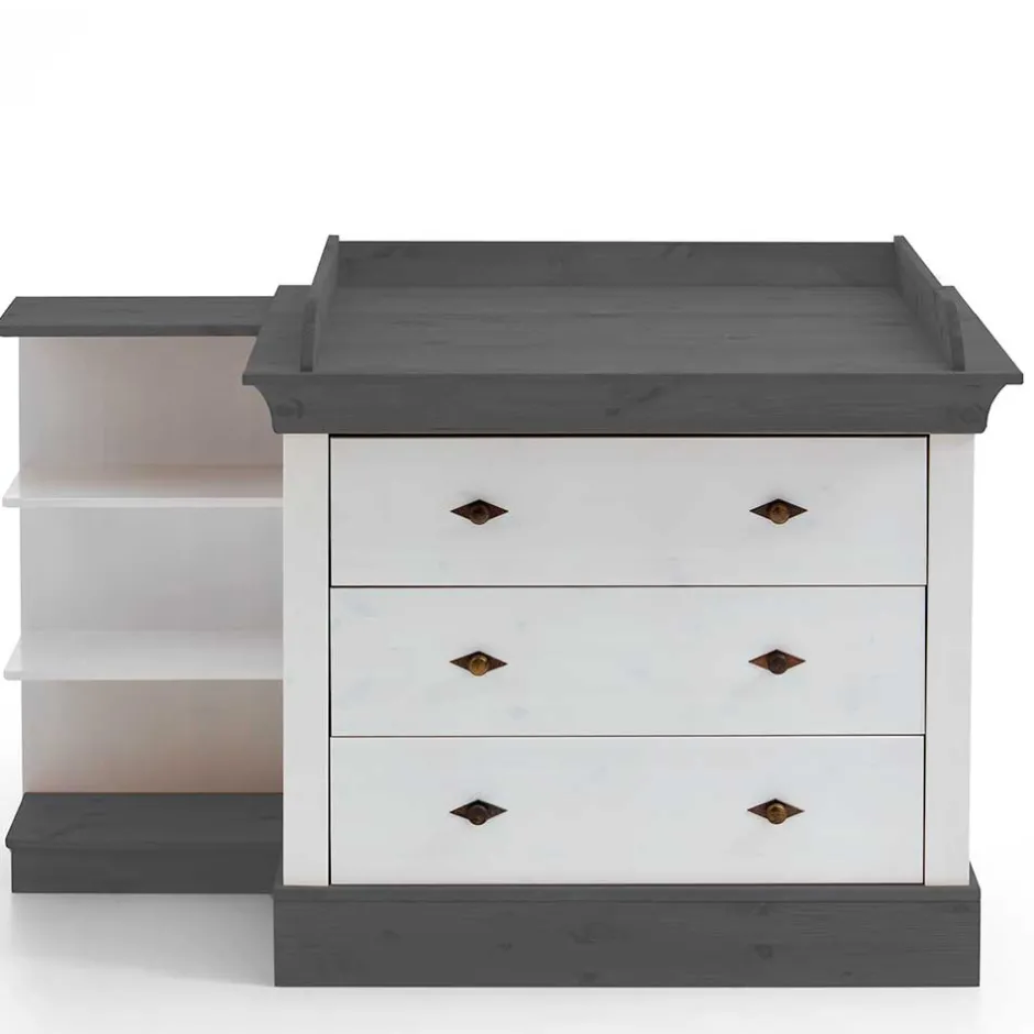 Kinder Wohnen Kiefer Kinder Kommode auch mit Wickelaufsatz - Mirandesca