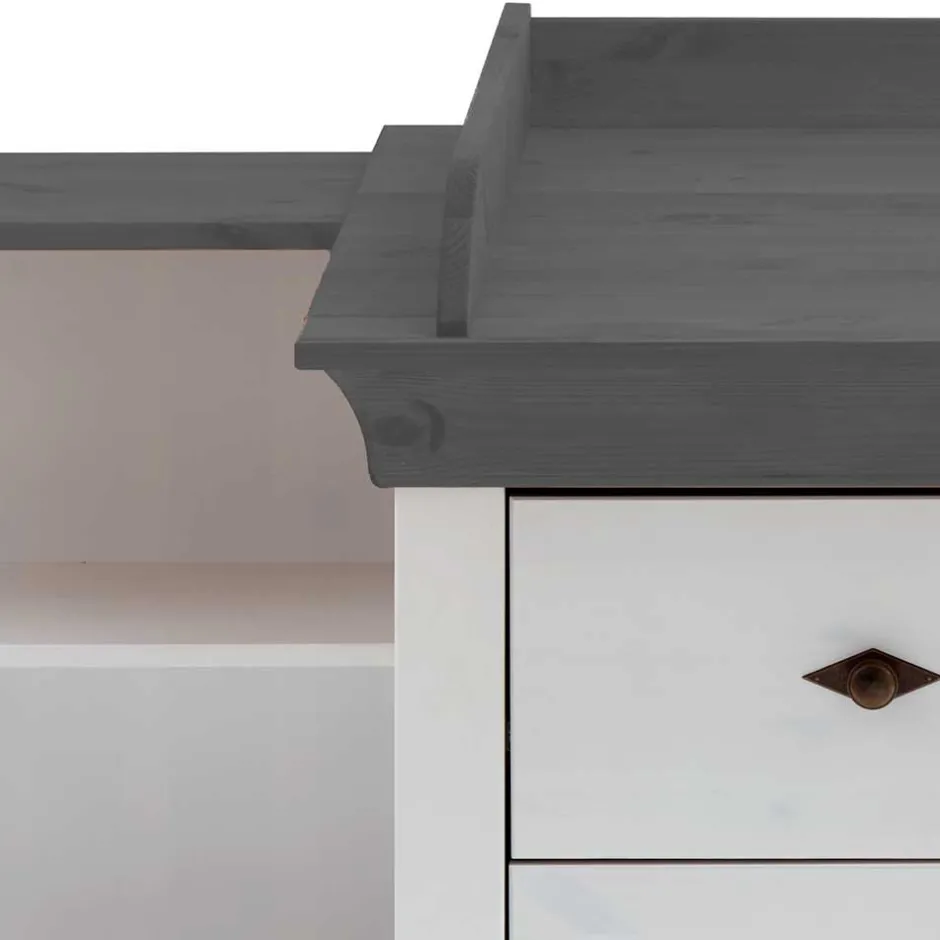 Kinder Wohnen Kiefer Kinder Kommode auch mit Wickelaufsatz - Mirandesca