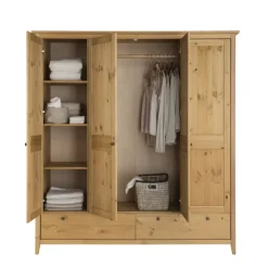 Wohnen Kiefer Kleiderschrank geölt & gebeizt - Zatira