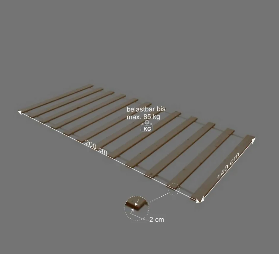Wohnen Kiefer Rollrost Oline massiv