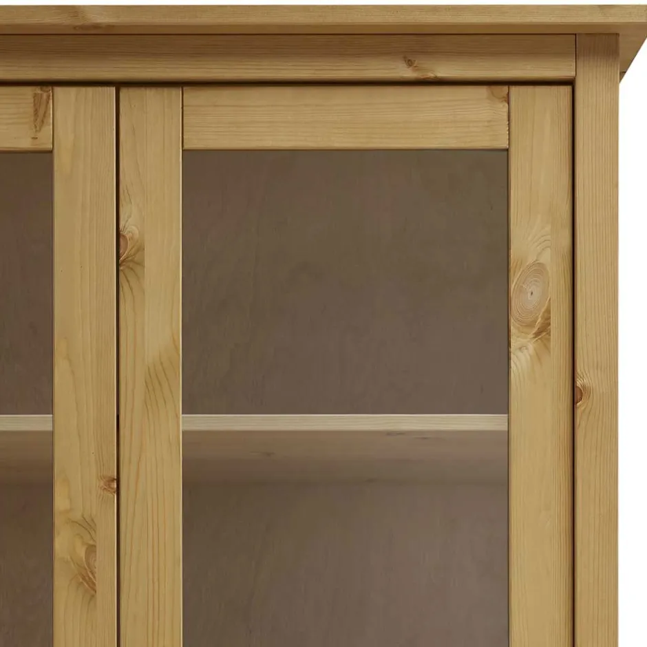 Wohnen Kiefer Vitrinenschrank geölt & gebeizt - Jessma