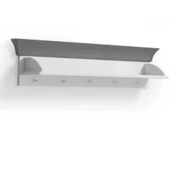 Kinder Wohnen Kiefer Wandboard in Weiß & Grau - Mirandesca