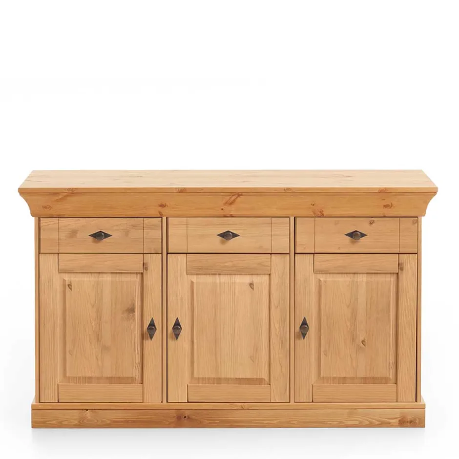 Wohnen Kiefer-Massivholz Sideboard Piatra im Landhausstil