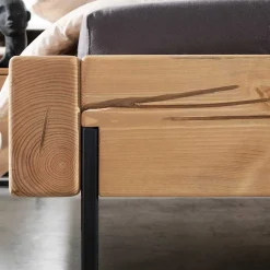 Wohnen Kiefernholz Balkenbett mit LED Licht - Antina