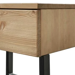 Wohnen Kiefernholz Balkenbett mit LED Licht - Antina