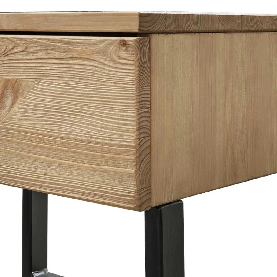 Wohnen Kiefernholz Balkenbett mit LED Licht - Antina