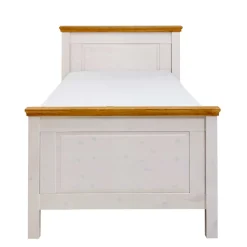 Kiefernholz Bettgestell in Weiß & Lauge - Sibiuta^Wohnen Discount