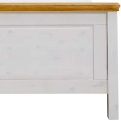 Kiefernholz Bettgestell in Weiß & Lauge - Sibiuta^Wohnen Discount