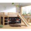 Kinder Wohnen Kiefernholz Hochbett mit Rutsche Seeräuber - Compadro