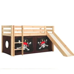 Kinder Wohnen Kiefernholz Hochbett mit Rutsche Seeräuber - Compadro