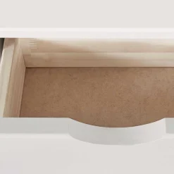 Wohnen Kiefernholz Hochkommode in Weiß lackiert - Herania