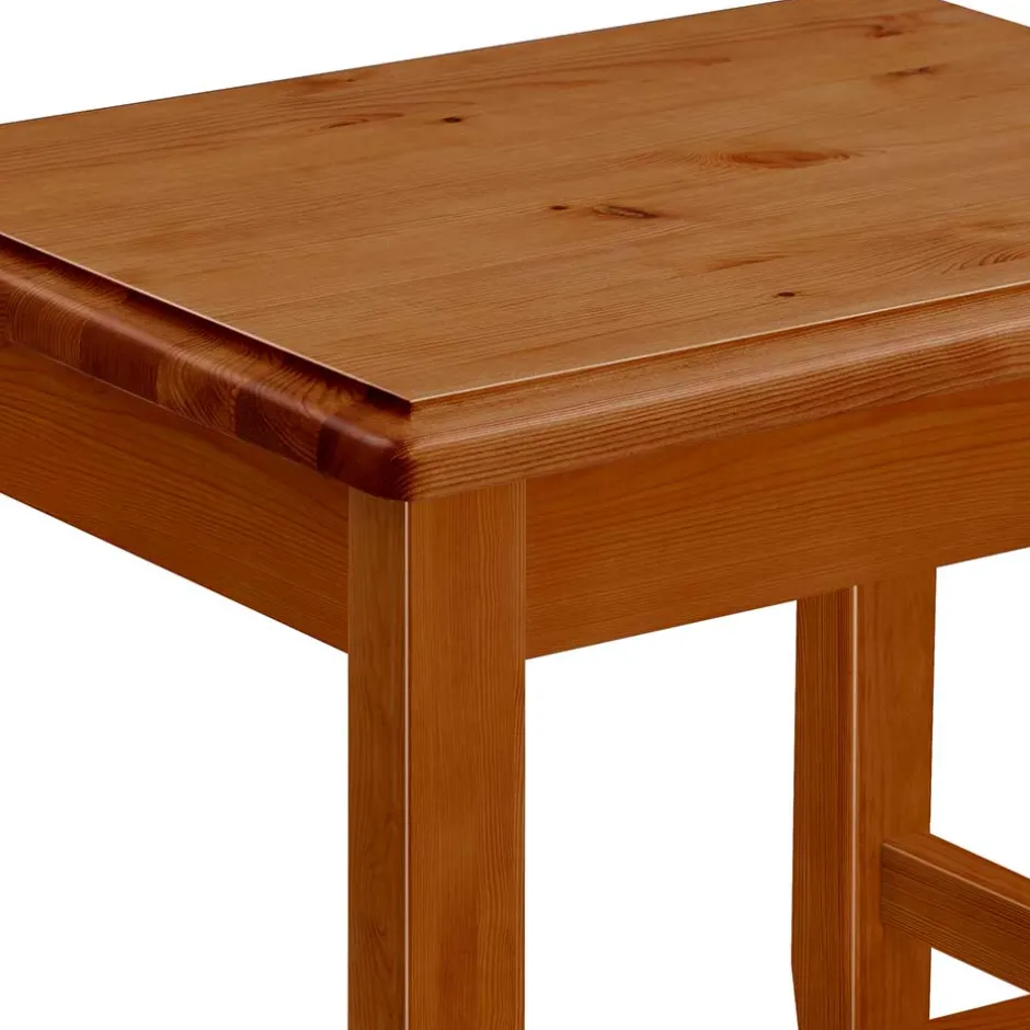 Kiefernholz Hocker in Bernsteinfarben - Racana^Wohnen Outlet