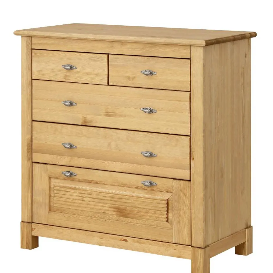 Kiefernholz Kommode mit Metallgriffen - Lavronica^Wohnen Online