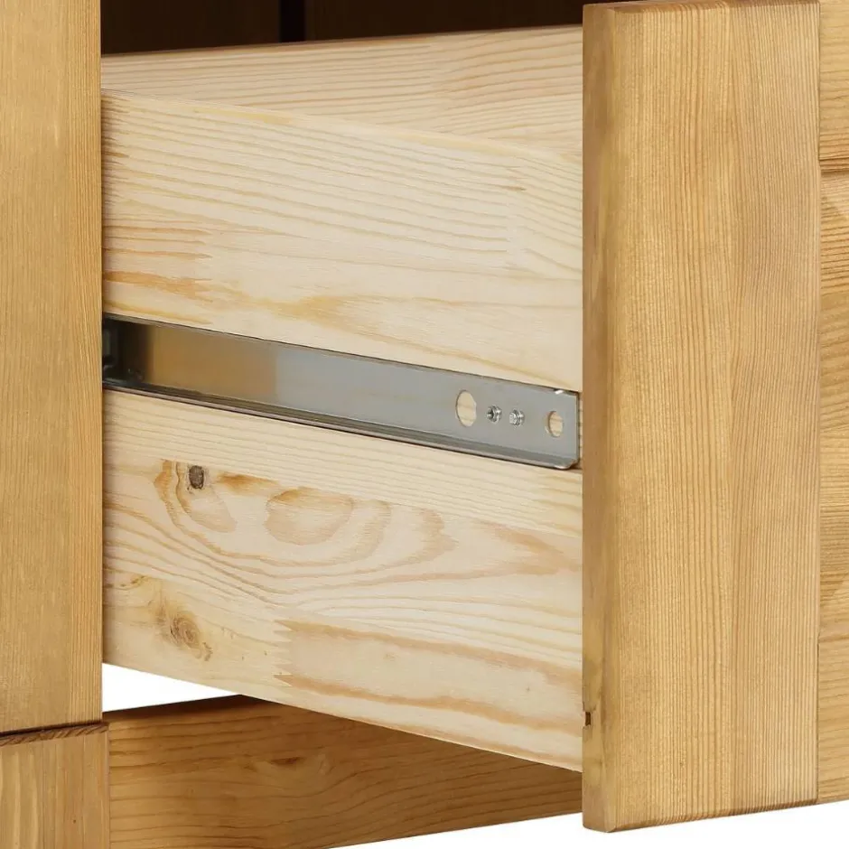 Kiefernholz Kommode mit Metallgriffen - Lavronica^Wohnen Online